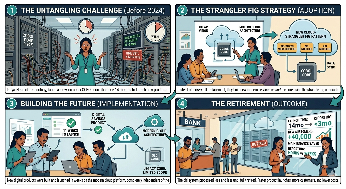 example of legacy modernization in bank